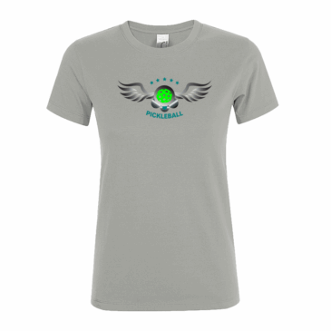006.  Pickleball Wings Ladies Fitted T-Shirt