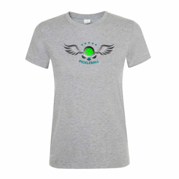 0091.  Pickleball Wings Ladies Fitted T-Shirt