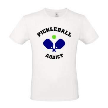004.1. Pickleball Addict Short Sleeved T-Shirt