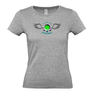 0091.  Pickleball Wings Ladies Fitted T-Shirt